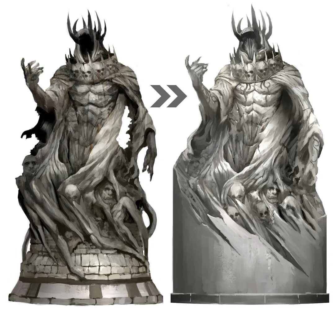 Шесть бог. Kekai kotaki art statue. статуя концепт арт. статуя фэнтези бога. статуя бога арт фэнтези.