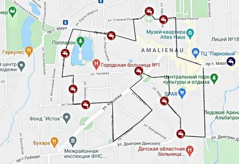 Калининград амалиенау на карте