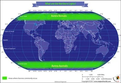 Карта северного сияния