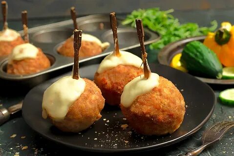 Митболы с сырным кремом