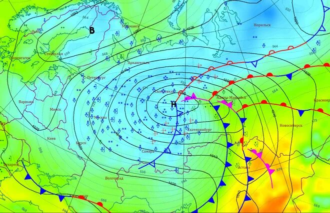 Ветры циклонов и антициклонов. Циклон и антициклон на карте. Южный циклон. Циклон над Уралом. С антициклонами летом обычно связана жаркая солнечная