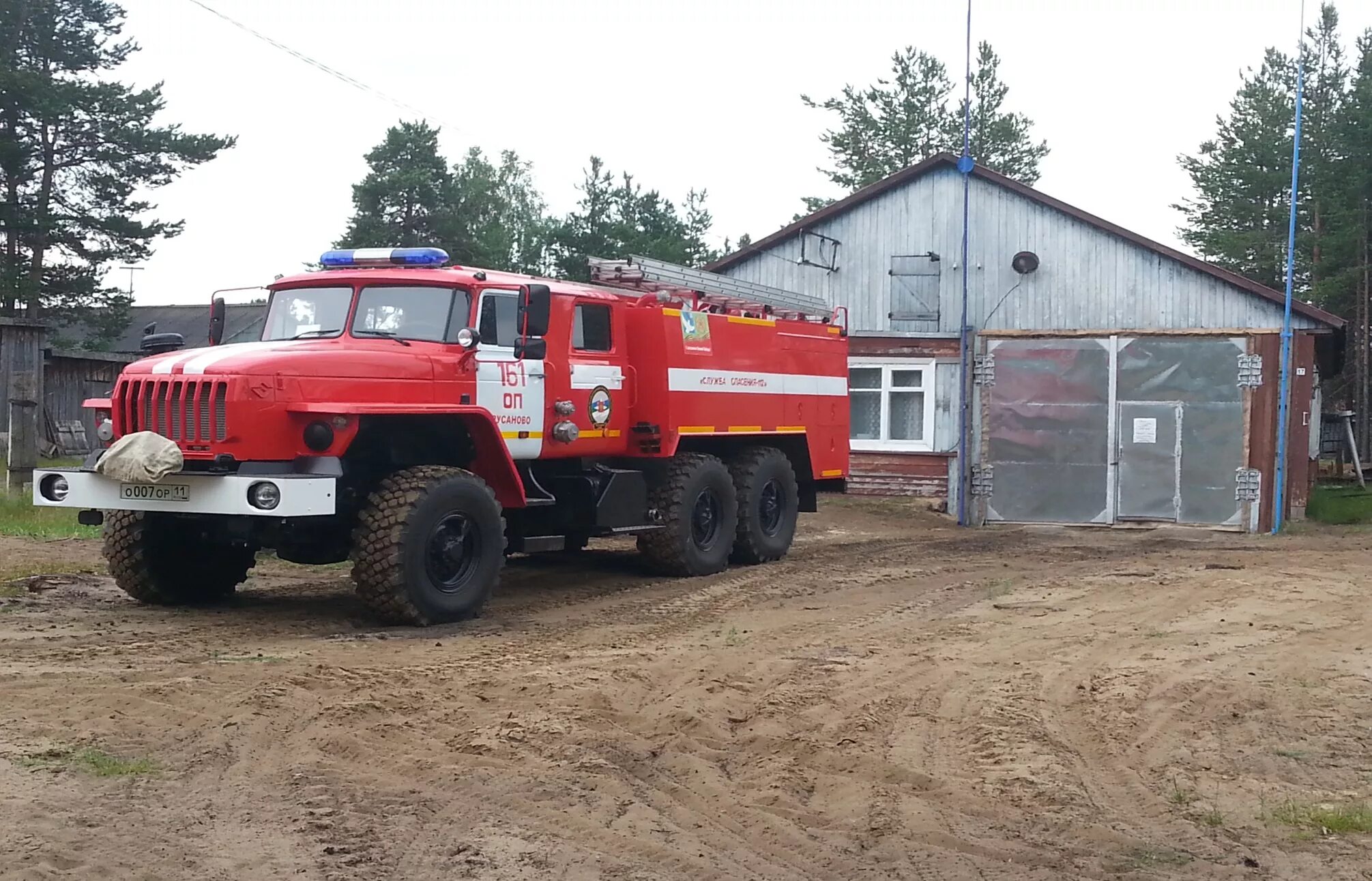 Пожарные пос. ПЧ 161 Республика Коми. Русаново Троицко-Печорский район. ПЧ 161 Войвож. Пожарка Русаново Троицко-Печорский район.