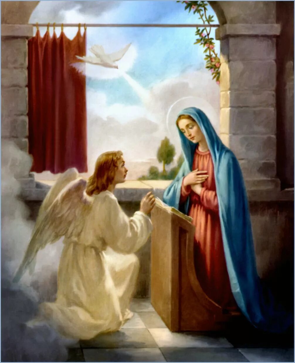 Благовещение у католиков. Явление ангела деве Марии Благовещение.