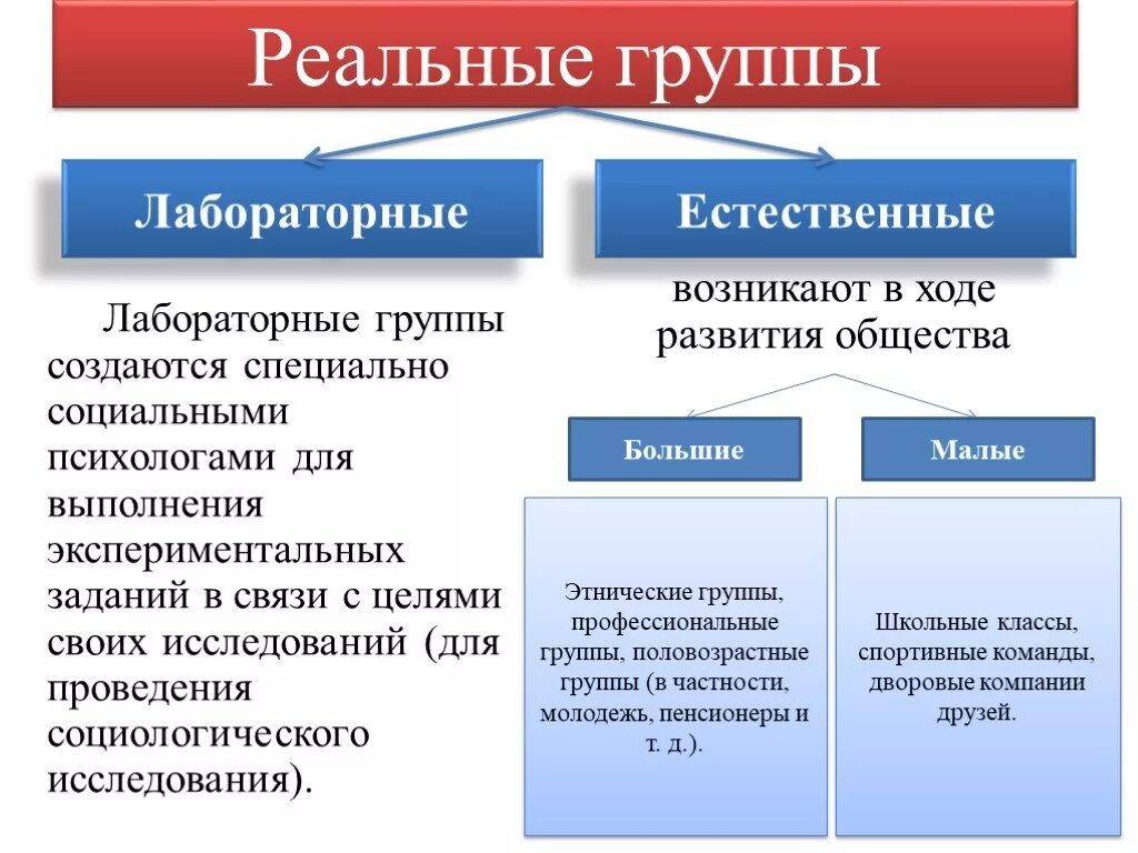 Большая реальная группа. Лабораторные группы примеры. Лабораторные малые группы. Примеры лабораторных социальных групп. Естественные и лабораторные группы.