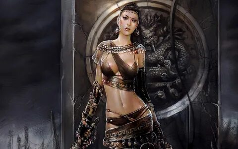 LUIS ROYO fantasy warrior painting art sexy babe wallpaper 2560x1600 407512...
