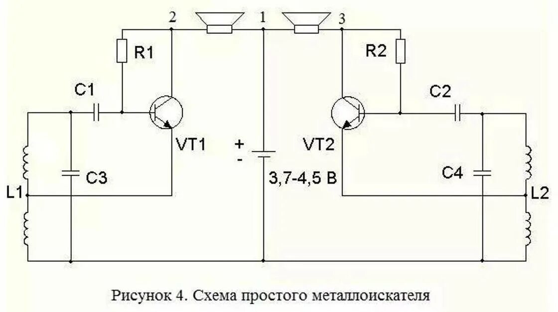 Металлоискатель своими руками в домашних условиях схема Малогабаритный чувствительный электронный металлоискатель с кварцем Alex Kar Дзе