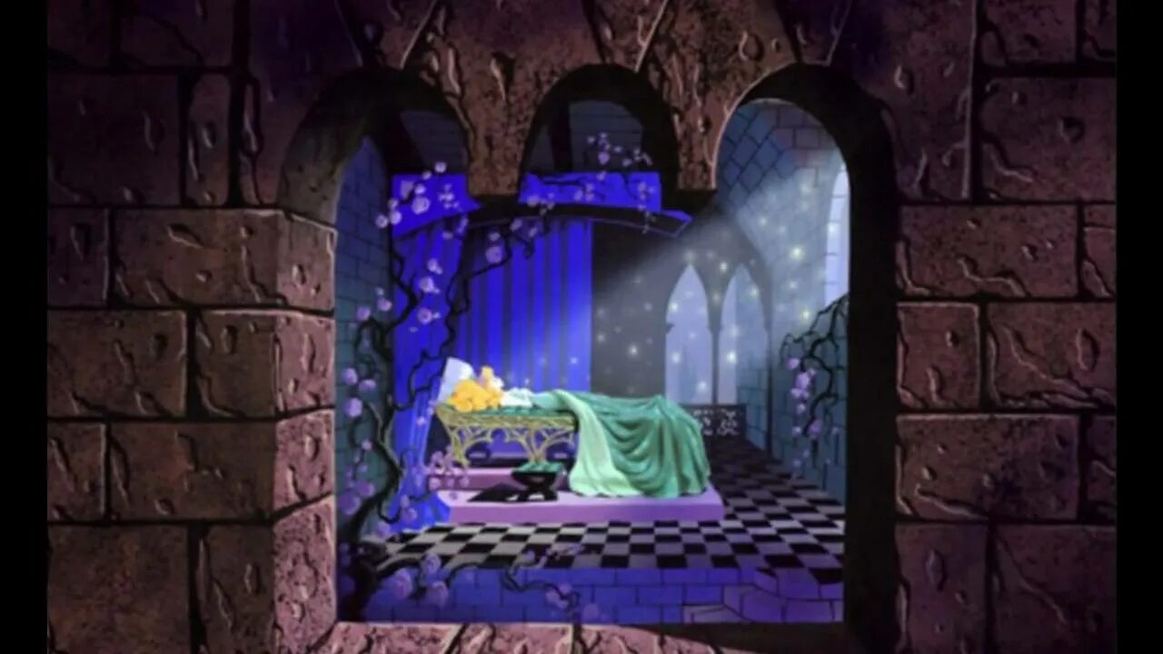Песня я открываю замки. Комната спящей красавицы. Спящий замок.