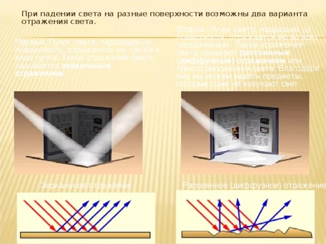 Как предметы отражают свет