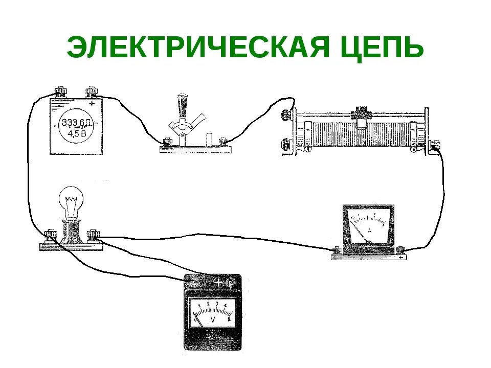 Простые схемы для сборки электрической цепи. Простейшая схема электрической цепи. Аппараты приборы устройства входящие в электрическую цепь. Электрическая цепь ТЧ 125. Простейшая электрическая цепь схема