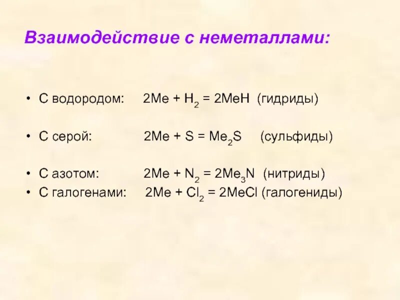 Взаимодействие щелочных металлов с водородом. Взаимодействие серы с водородом. Взаимодействие серы с солями. Азот с галогенами. Водород взаимодействует с галогенами