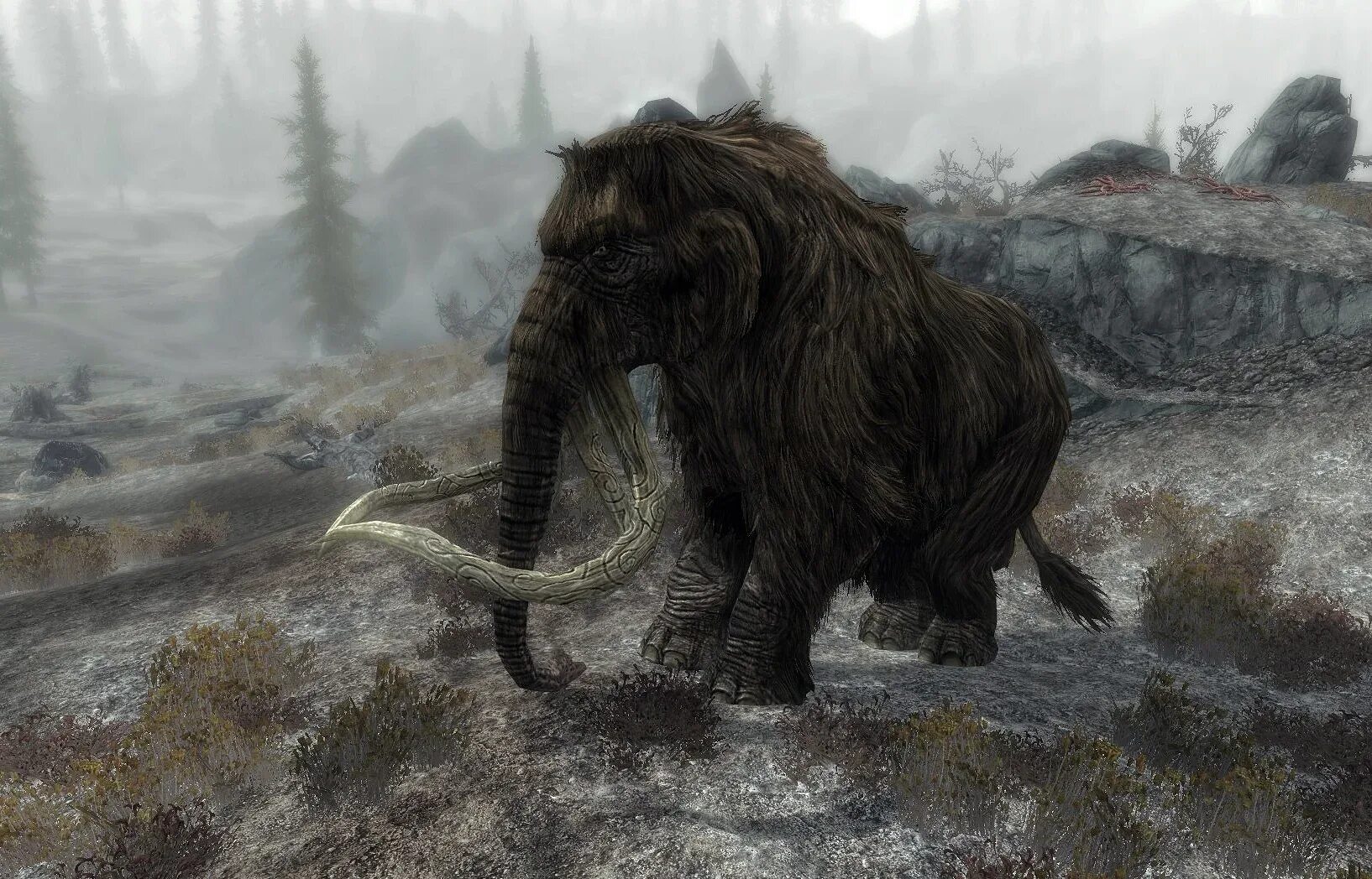 Мамонт блад. Skyrim мамонт. Skyrim Mammoth. Мамонты скайрим. Мамонт с Скайрима.