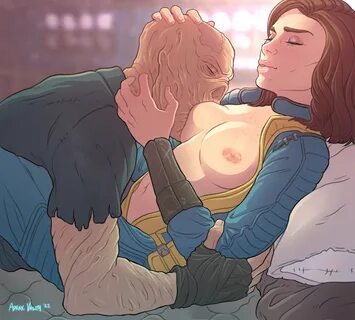 breasts_out fallout fallout(series) fallout_4 freckles freckles_on_breasts ...