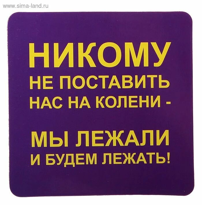 Поставь никому. Нас никому не поставить на колени. Поставьте нас на колени. Цитаты на магниты юмор. Надписи на коленках.