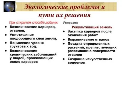 Проблемы добычи и использования минеральных ресурсов