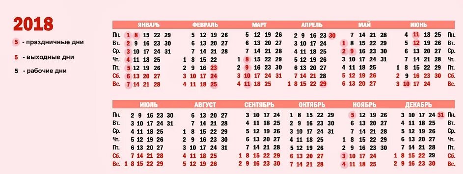 Календарь 2018 года с праздниками. Календарь 2018г с праздниками и выходными. Календарь за 2018 год с выходными и праздниками. Календарь 2018г.по месяцам с праздничными и выходными днями.