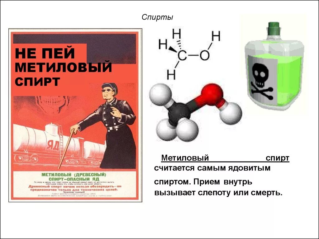 Как отличить метиловый от этилового