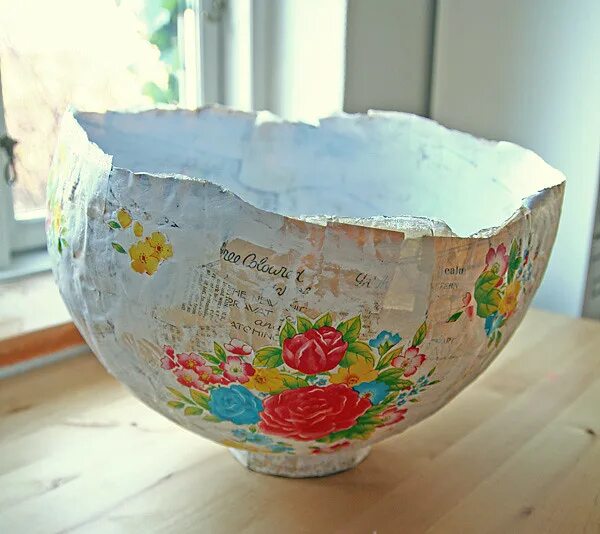 Папье маше посуда. Поделки из попьемоше своими руками. Мох в попе. Обклеить папье маше. Папье-маше.