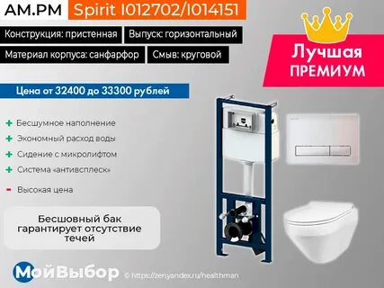 Рейтинг инсталляций для подвесных унитазов