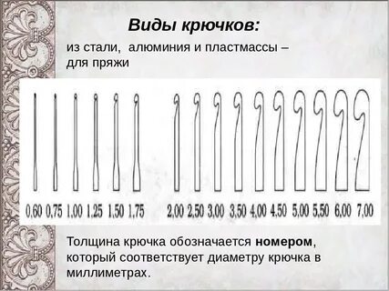 Как определить размер крючка для вязания