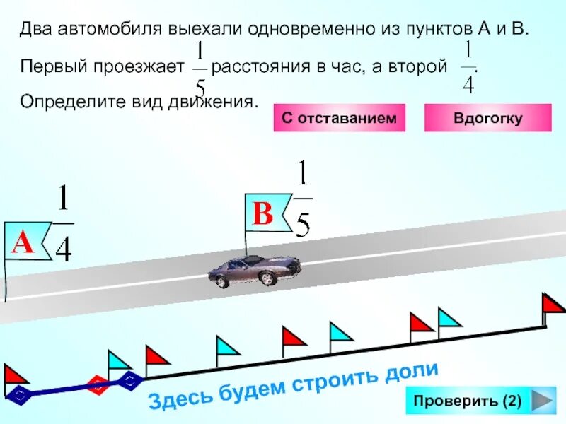 Первый автомобиль проезжает расстояние. 2 Автомобиля выехали одновременно. Виды движения автомобиля. Определите вид движения. Два автомобиля выехали одновременно из двух пунктов.