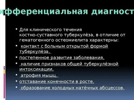 Костно суставной туберкулез лечение