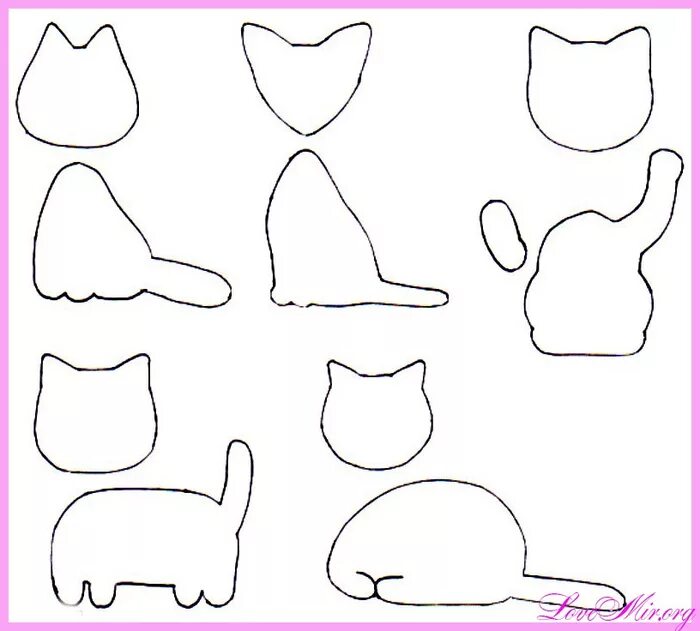 Шаблоны котиков из фетра. Выкройка котика. Шаблон для мягкой игрушки. Кот из фетра выкройка. Выкройки игрушек из фетра котики.