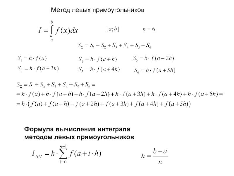 Левый интеграл. Метод прямоугольников для вычисления интегралов формула. Метод левых прямоугольников формула. Метод правых прямоугольников для вычисления интегралов формула. Метод средних прямоугольников для вычисления интегралов формула.