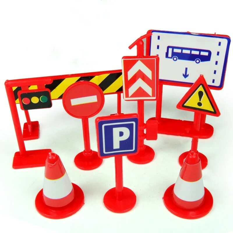 Игрушечные дорожные знаки. Набор "дорожные знаки". Набор дорожные знаки для детей. Набор игрушечных дорожных знаков. Купить знаки игрушки