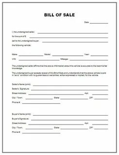 Bill of sale