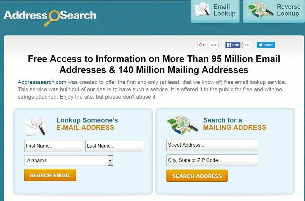 Mailing address. Email address Reverse Lookup. Address search. Your mailing address