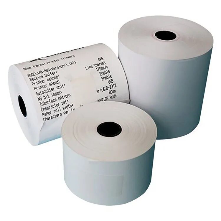 Термобумага 80х26х120.. Чековая лента 80х25х120 (170м). Thermal paper (термобумага, XP 300). Чековая лента 80мм 60 метров 18 мм.