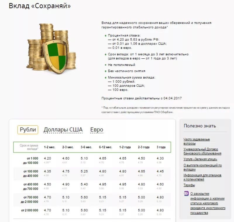 Sberbank vklad