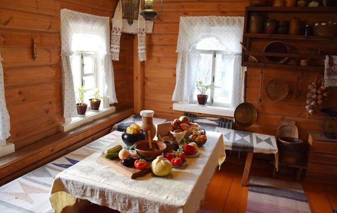Что есть в русской избе. Горница в крестьянской избе. деревенская изба внутри. убранство деревенской избы. деревенский быт.