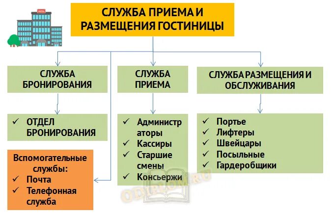 Состав службы приема и размещения