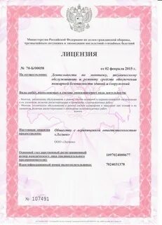 Наличие лицензии