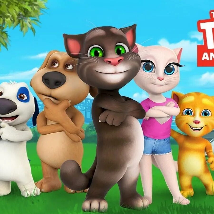 Том и его друзья 2. Игра talking Tom friends.