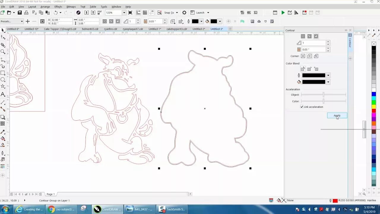На рисунках представлены контуры. Coreldraw для плоттера. Макет в кореле. Контур объекта в coreldraw.