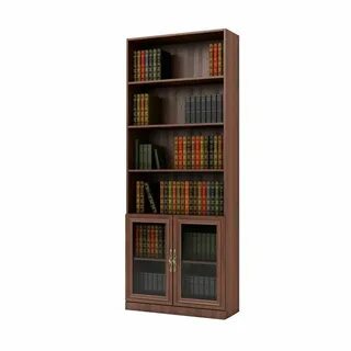 В книжном шкафу три полки