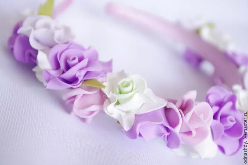 Заколки из фоамирана. Ободок фиалка. Фоамиран кольцо. Заколки из фоамирана. Брошь из холодного фарфора.