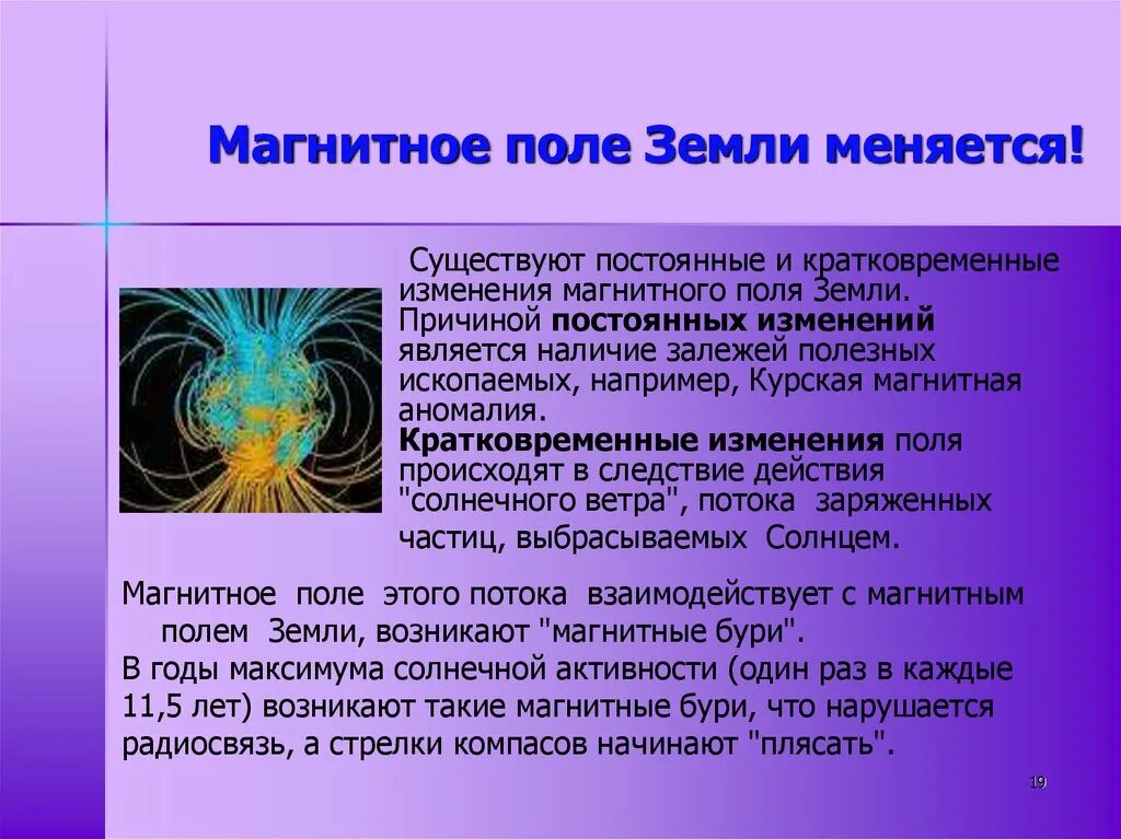 Магнитное поле земли сообщение кратко