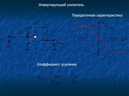 Коэффициент усиления инвертирующего усилителя