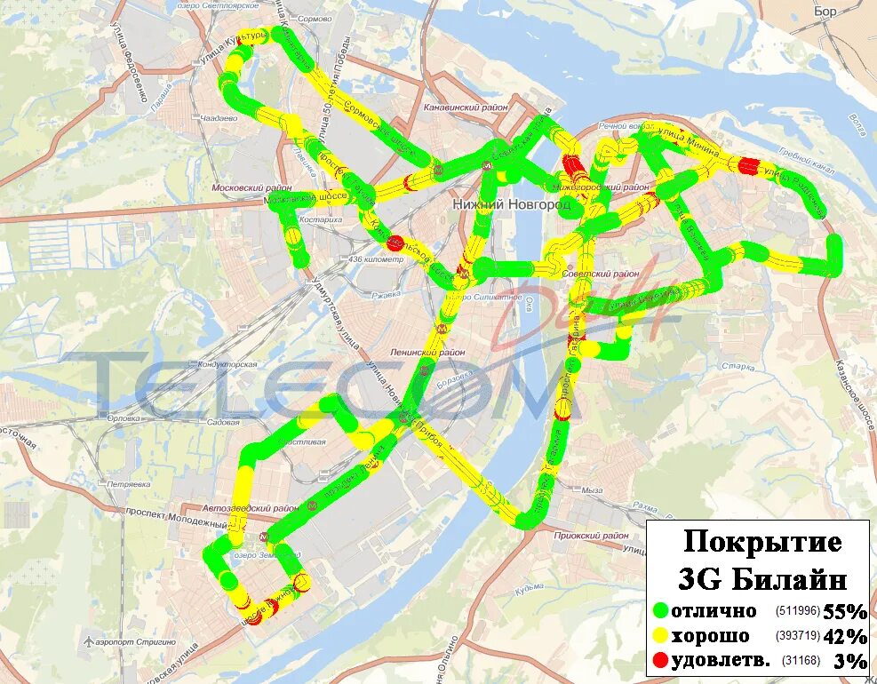 Линии связи нижний новгород. Билайн покрытие Нижний Новгород. Билайн Нижний Новгород карта покрытия. Станция сотовой связи Нижний Новгород. Зона покрытия Уфанет.