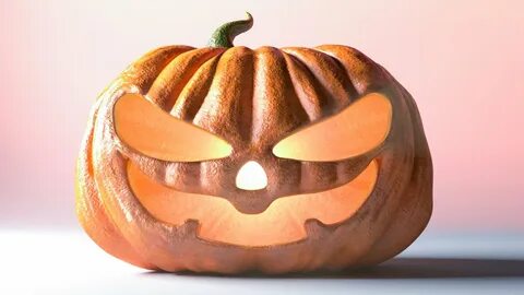3D Модель. halloween pumpkin evil low-poly. 