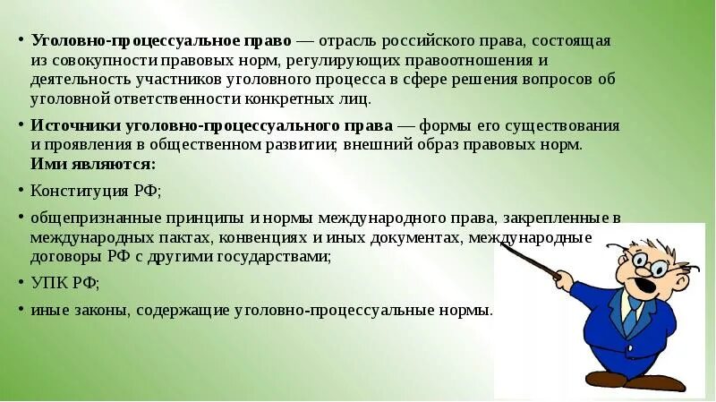 Виды уголовно-процессуальных правоотношений. Уголовно процессуальное право.