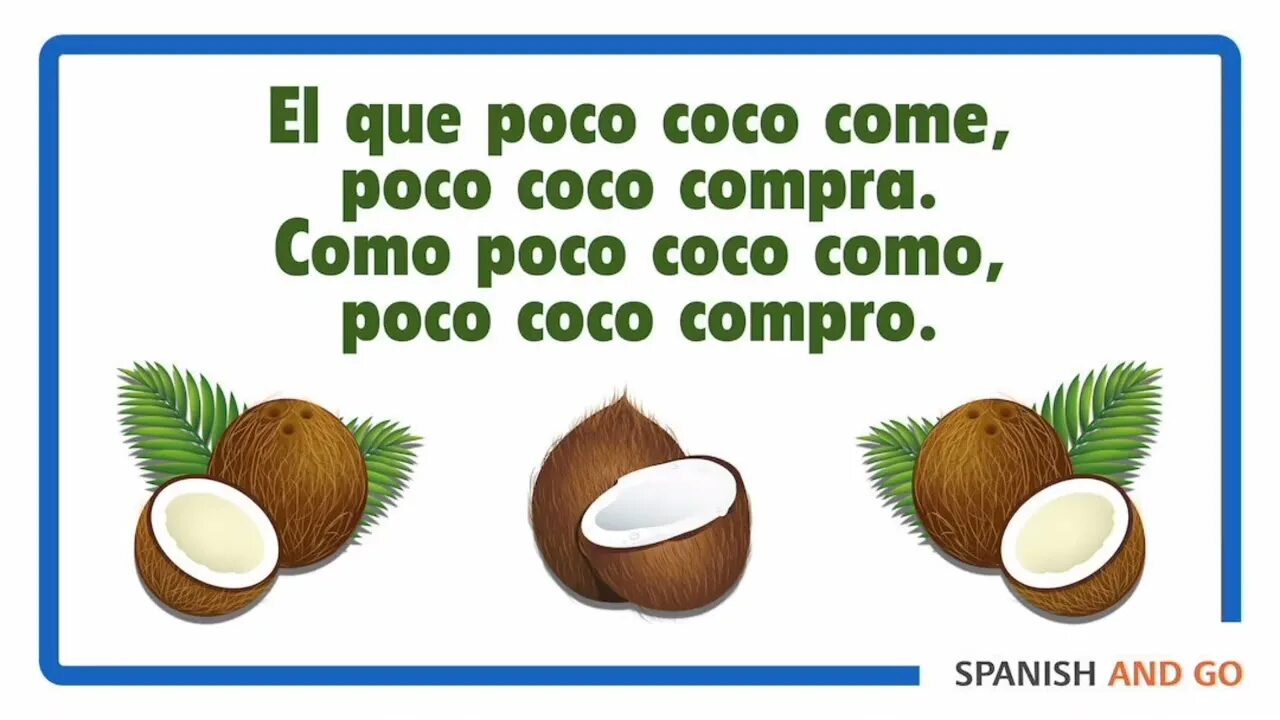 Coco poco. Trabalenguas. tongue twisters for kids in english. como poco coco como poco coco compro перевод.