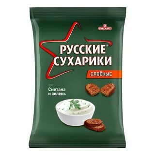 Сухарики сметана и зелень