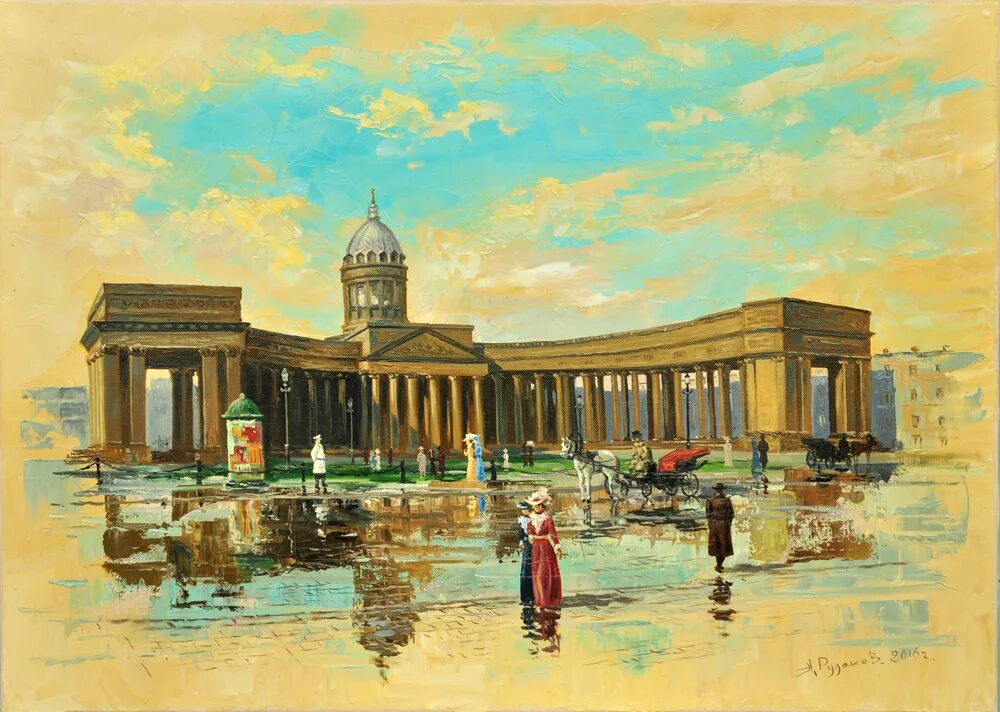 бенджамин паттерсон казанский собор картина. казанский собор александрина. рисунок патерсона казанский собор. вид казанского собора в 1821. картина маслом казанский собор петербург.