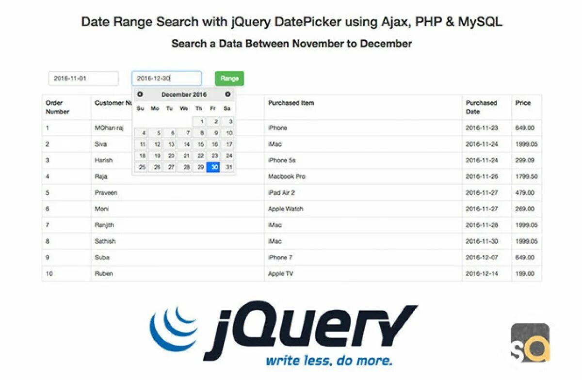 Ranges search