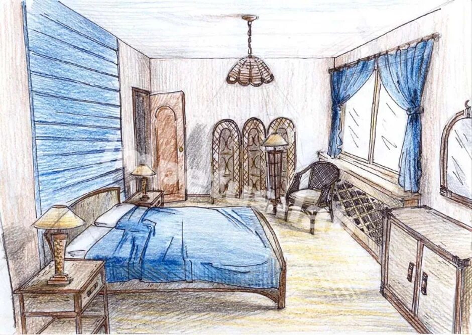 Комната мечты 7 класс. Интерьер комнаты изо. Рисунок комнаты. Интер комнаты изо. Нарисовать комнату.