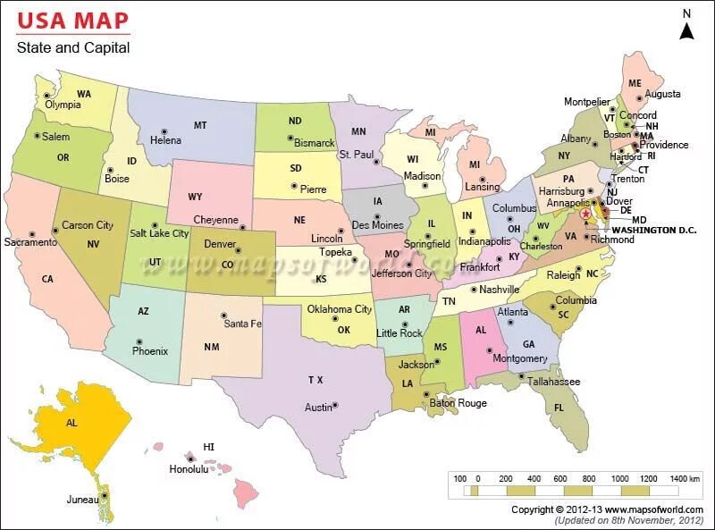 USA Map. Карта США. States and Capitals of USA. Us States Map.